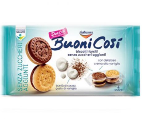 Buoni Cosi – Biscoito recheado com creme de Baunilha Sem Açucar
