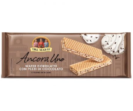Ancora Uno – Wafer recheado com creme de leite e Gotas de Chocolate